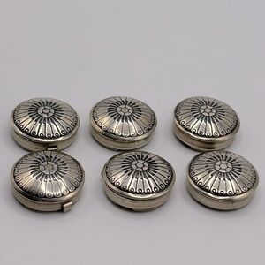 Native America Silver Button Set(6)